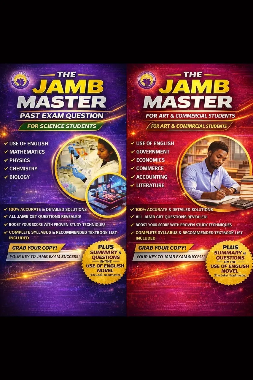 JAMB Master Past Questions — Science and Art & Commercial booklets