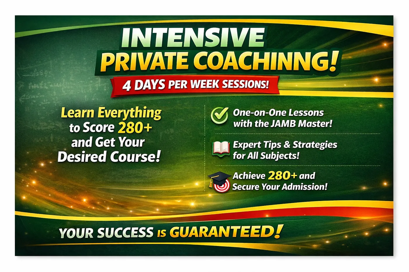 Intensive Private Coaching — The JAMB Master
